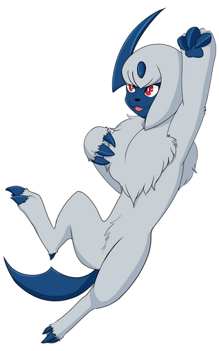 An absol that was scaled down for a twitch.tv icon.