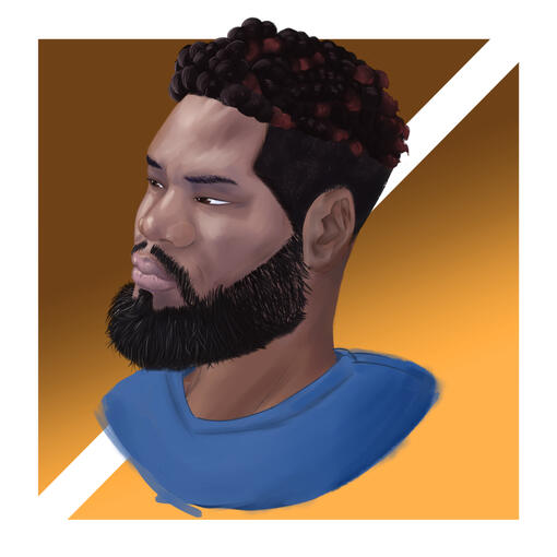 Digital gouache birthday gift